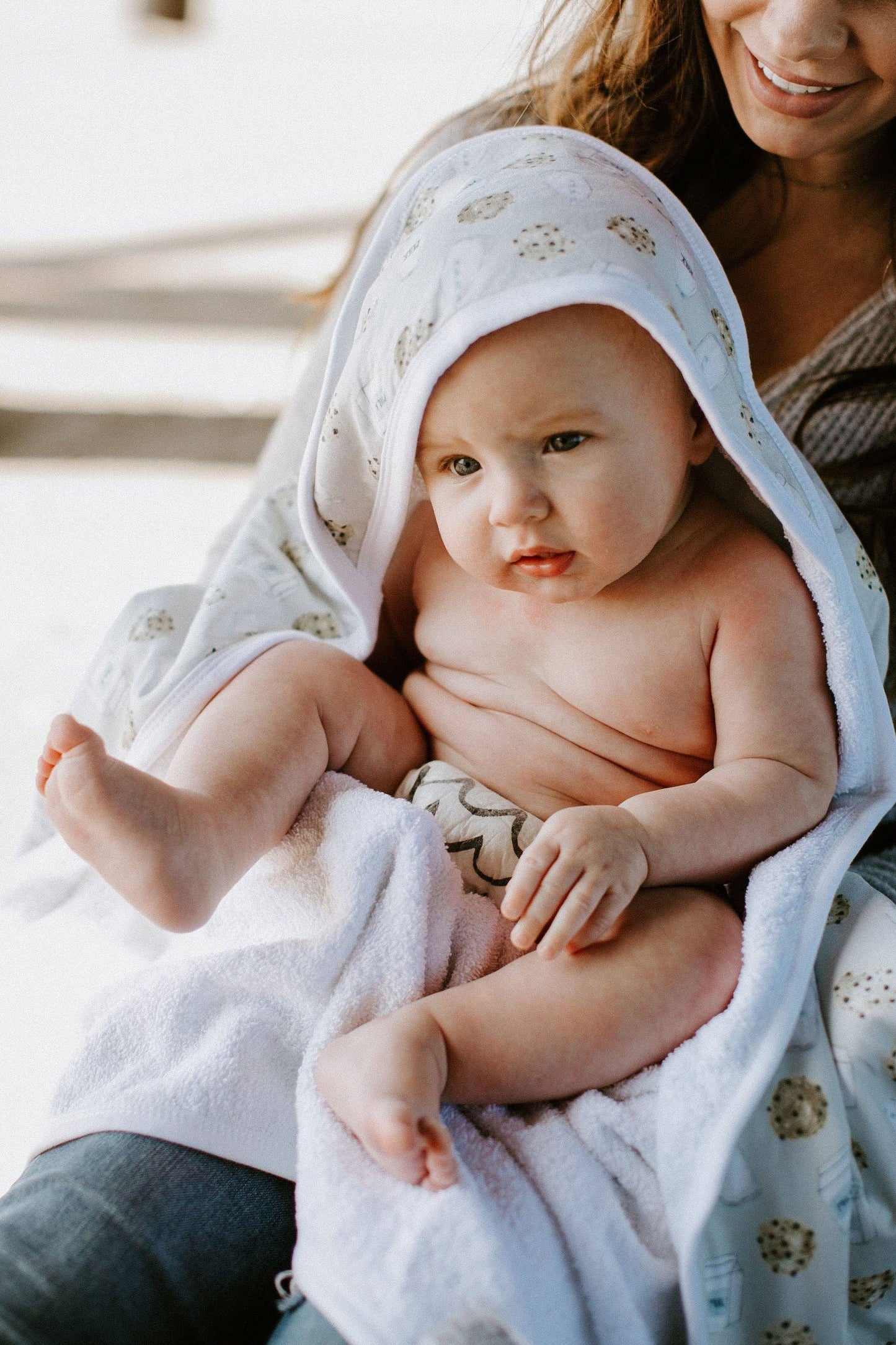 Premium Baby Knit Hooded Towel - Chip