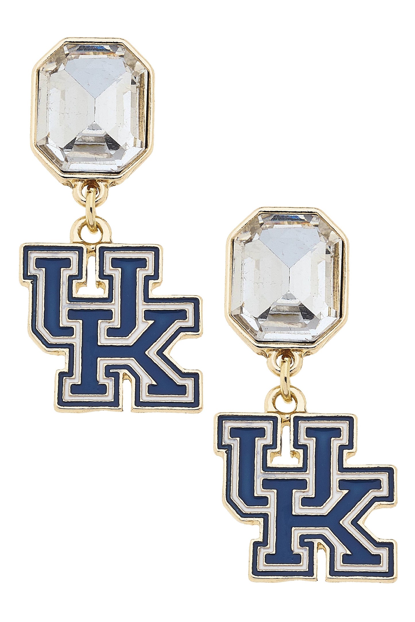 Kentucky Wildcats Rhinestone Enamel Logo Earrings