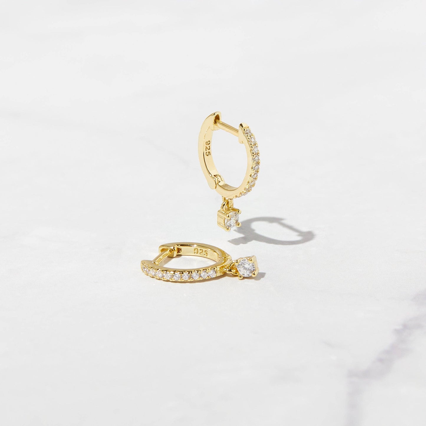 Pavé Charm Huggies