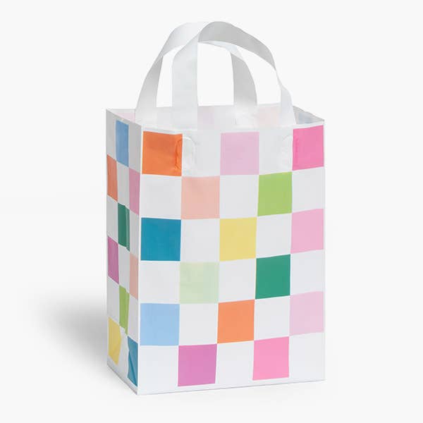 Color Block Plastic Gift Bags