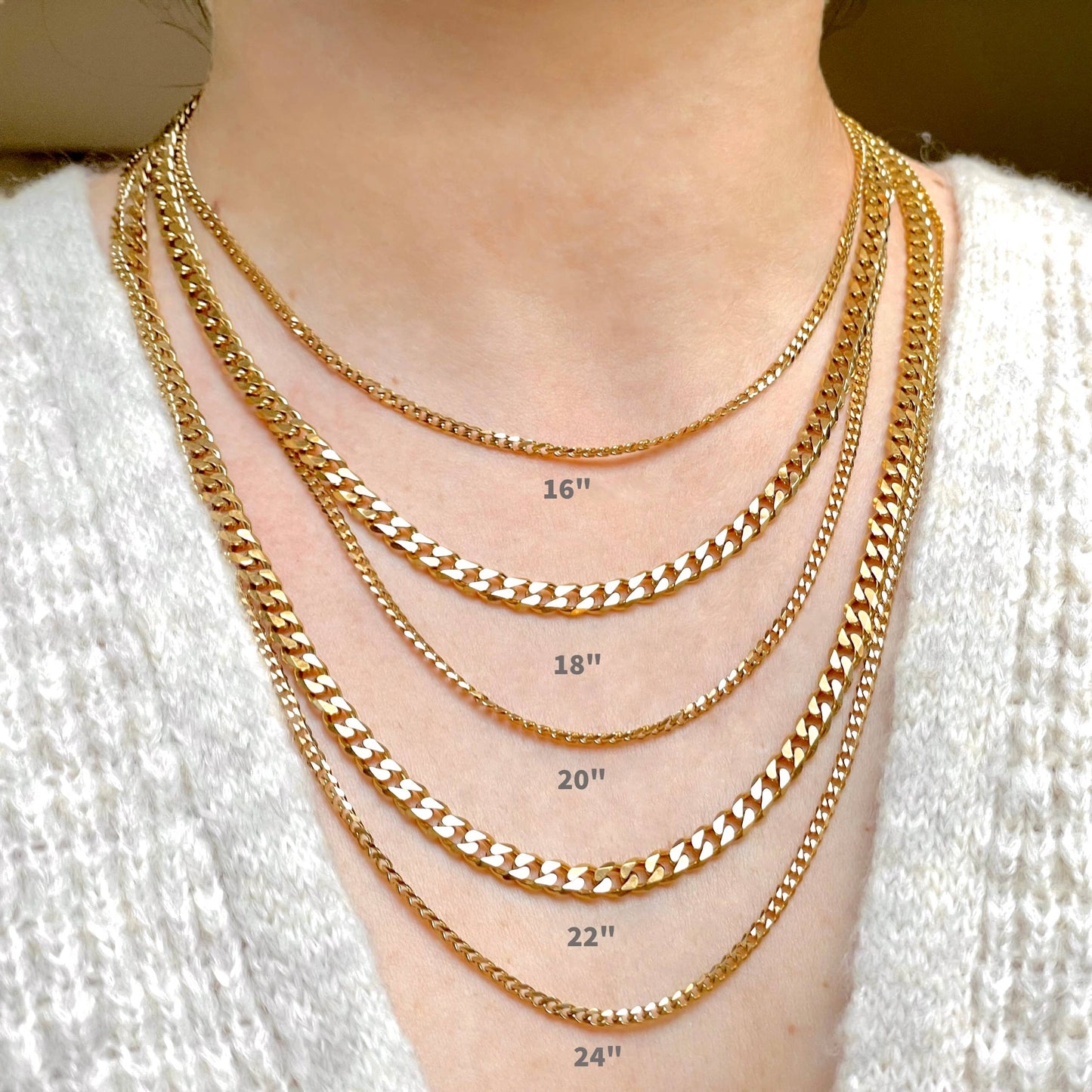 Cuban Chain Necklace - Unisex - Waterproof Stainless Steel