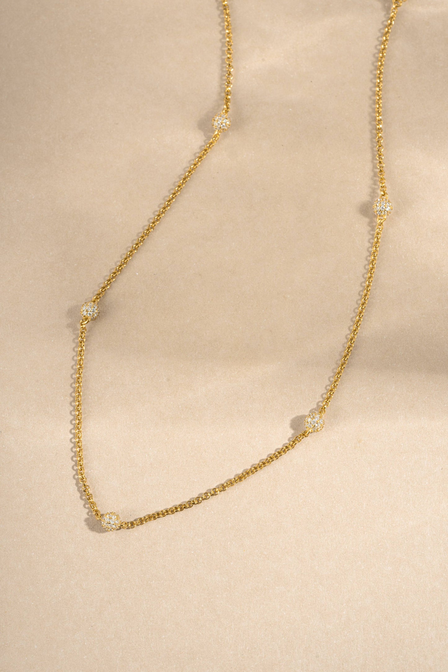 Diamond Beaded Pavé Necklace