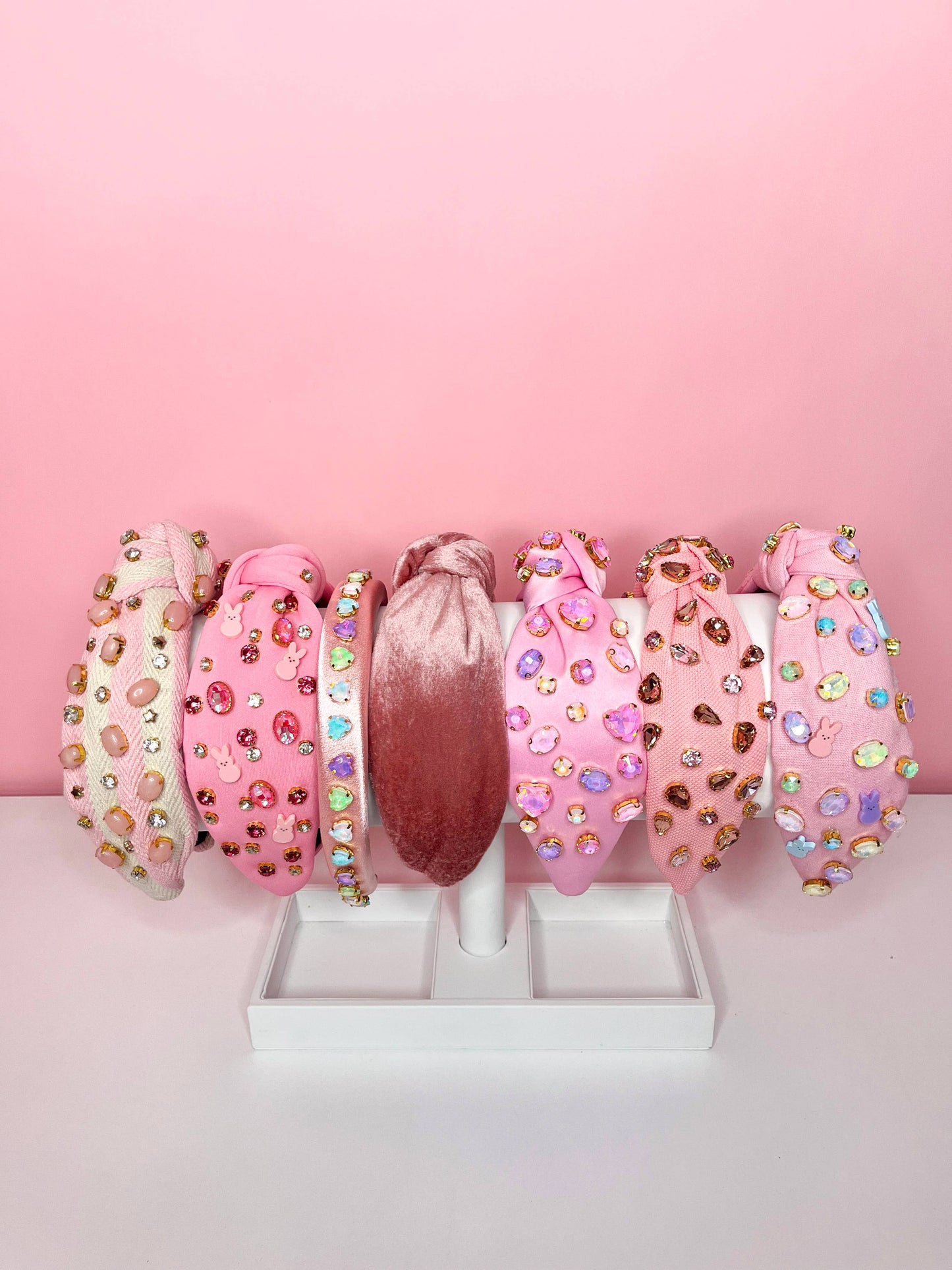 Pink Spring Jeweled Headbands