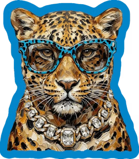 Glam Jaguar Sticker