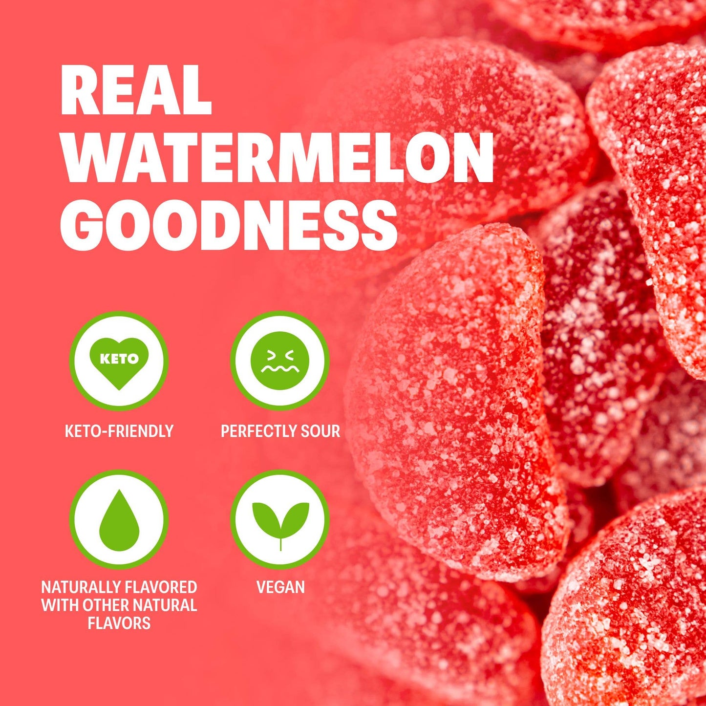 Wassup Watermelon Low Sugar Sour Gummy 1.8oz – 6ct