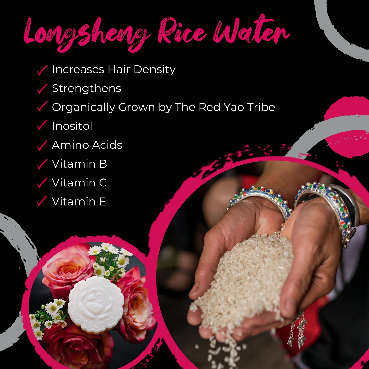 Rice Water Conditioner Bar | Chamomile Rose EO | Dry Hair