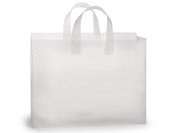 Frosted Plastic Retail Gift Bags