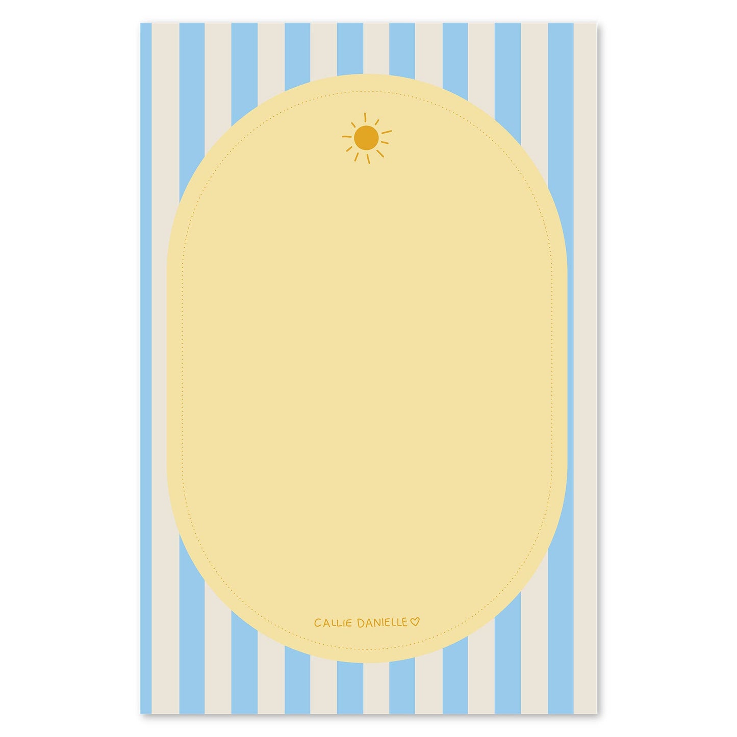 Sunny Striped Coastal-Inspired 4x6 Notepad