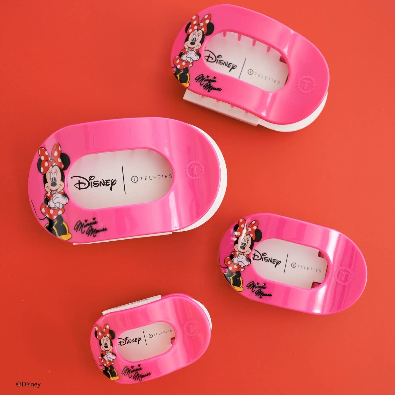 Flat Round Hair Clip | Large | Minnie Mouse