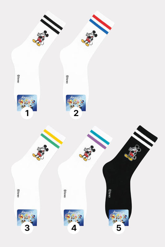 Disney Licensed Mickey Mouse Character Crew Socks