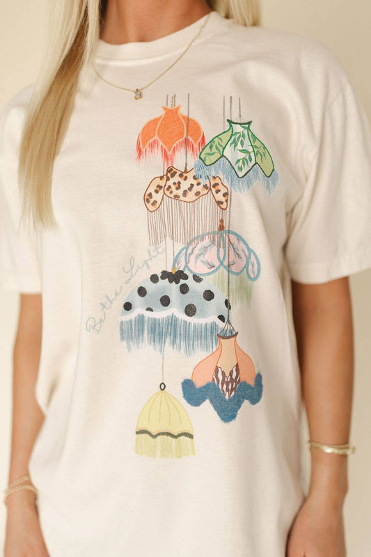 Be The Light Vintage Lamp Shades Graphic Tee
