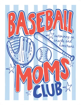 Baseball Mom Club Sticker